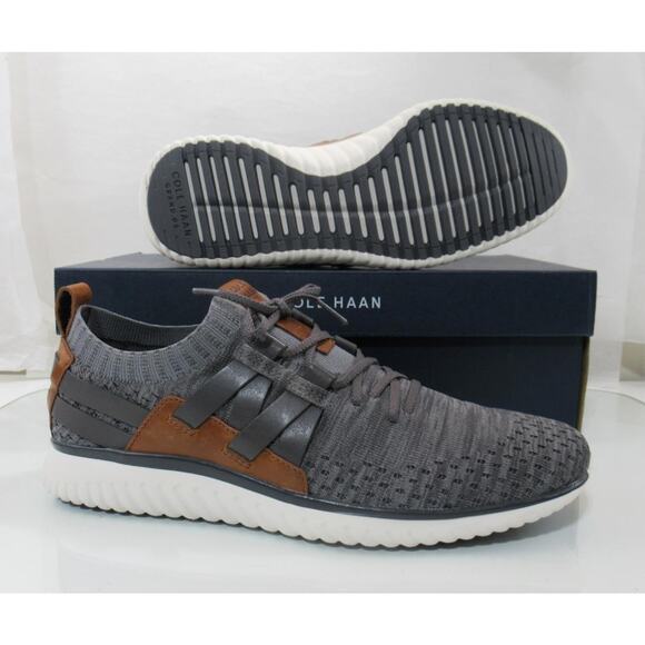 Men's Cole Haan Grand Motion Woven stitchlite Sneakers Shoes Grey - Picture 8 of 8